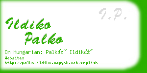 ildiko palko business card